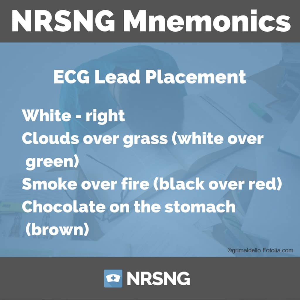 ECG lead placement nursing mnemonics