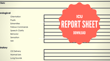 nurse report sheet for 6 patients