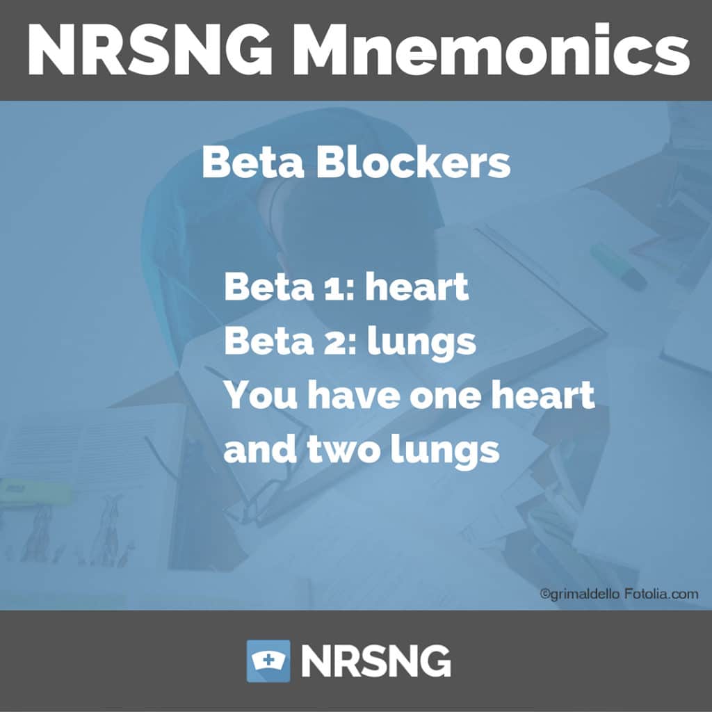 beta blockers mnemonics