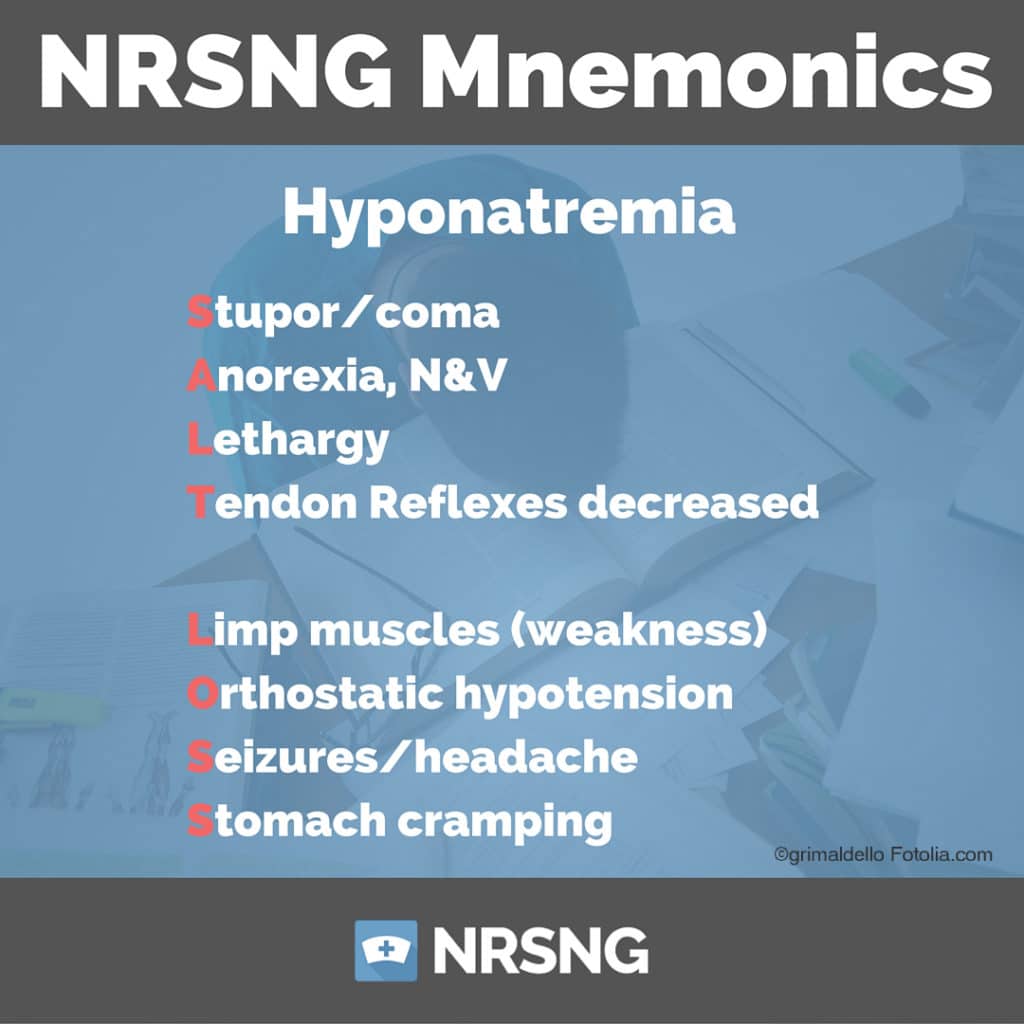 Hyponatremia mnemonics