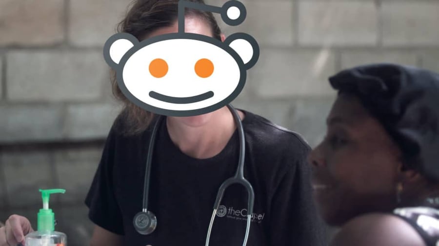nurse with reddit face