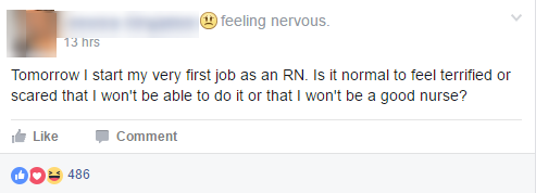 scared for first nursing job