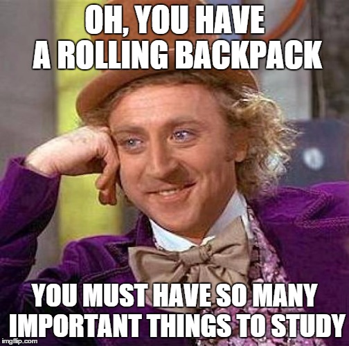 rolling backpack for nursing school