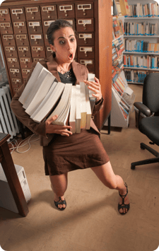 Librarian dropping books-modified