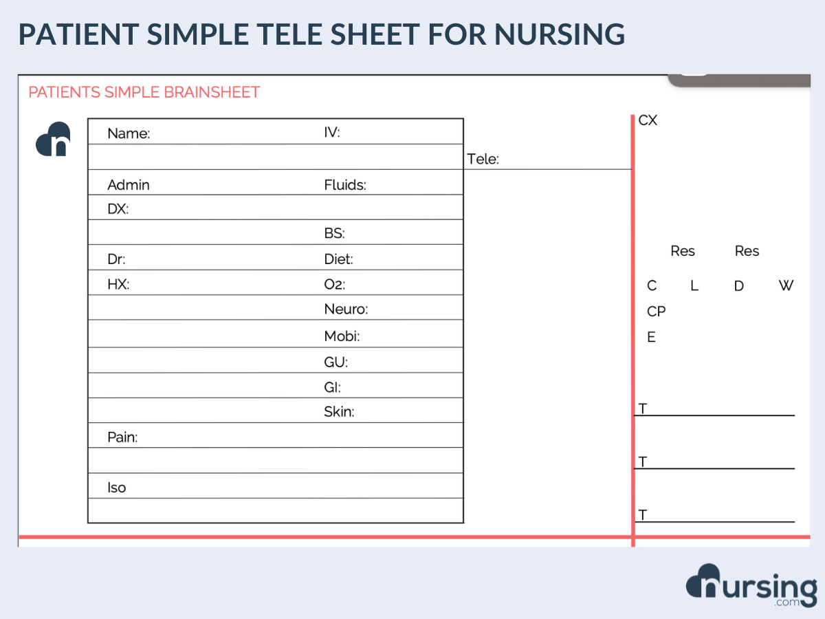 Patient Simple Tele Sheet