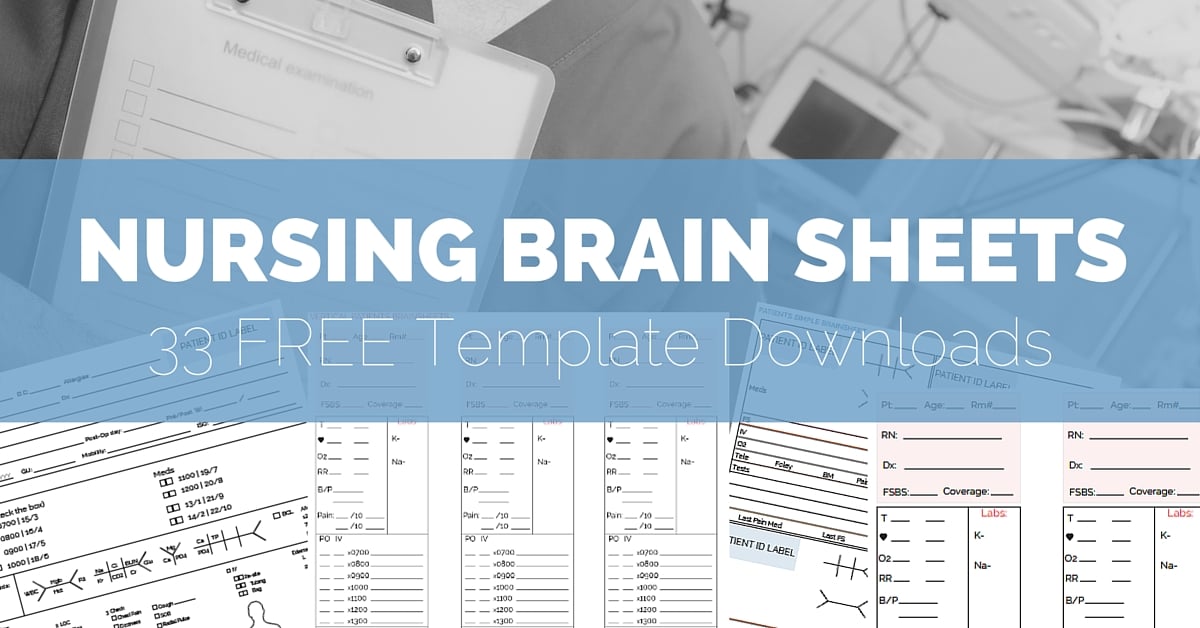 Single Patient Nurse Report Sheet Template. SBAR Handoff. Simple Full  Patient Assessment. Med Surg Brain Sheet. Nursing Student Report PDF. 